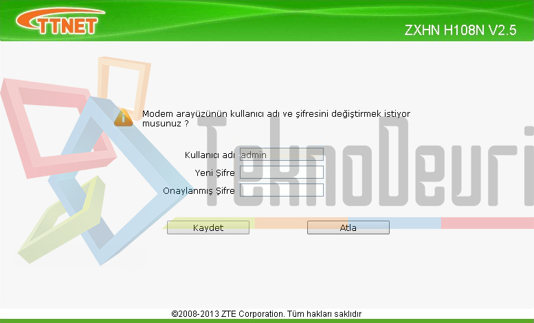 ZTE ZXHN H108N Modem Yazılım Güncelleme
