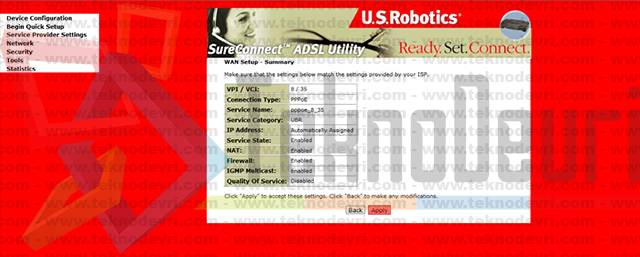 US Robotics modem kurulumu